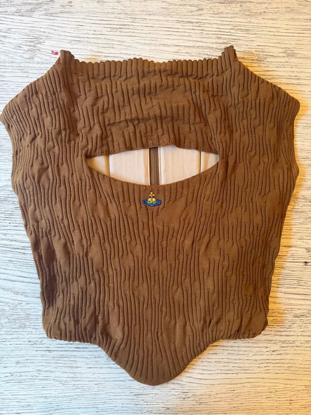 Vivienne Westwood Kate Corset Top Nutella Brown IT 42 Orb Made Italy